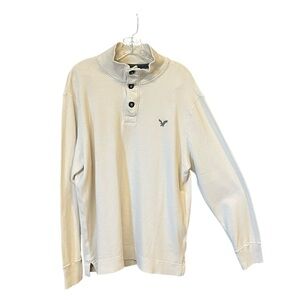 American Eagle Outfitters shirt/Sweatshirt men XL cream Henley mock neck NWT